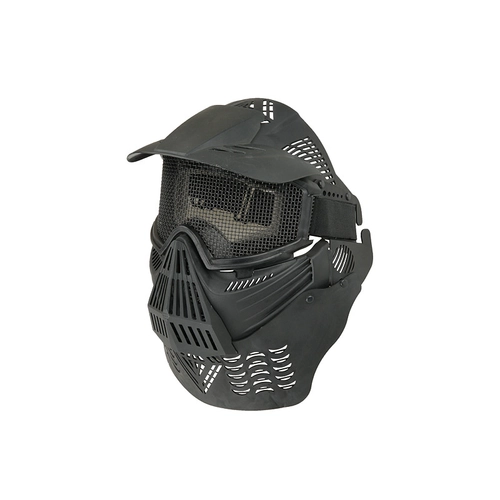 Guardian V4 arcvédő maszk árnyékolóval, fekete, rácsos