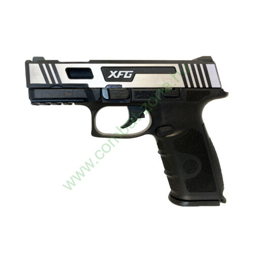 BLE-XFG Chrome airsoft pisztoly, green gas