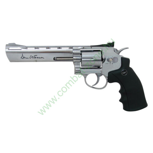 Dan Wesson 6" revolver, nikkel