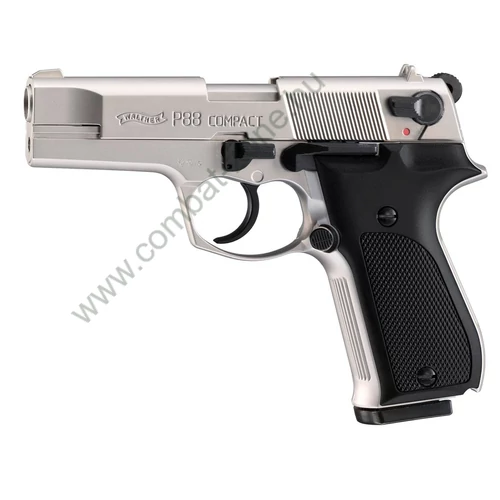 Walther P88 Nikkel gáz-riasztó pisztoly, fekete markolat