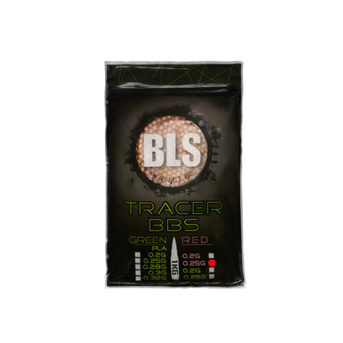 BLS precíziós TRACER BB golyó, 0.25g, 1 kg, vörös