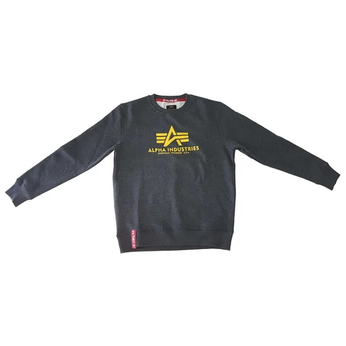 Alpha Industries Basic Sweater pullóver, charcoal hearther, L