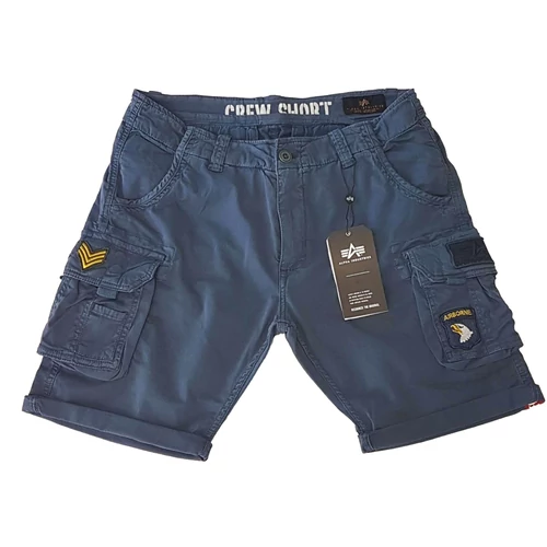 Alpha Industries Crew Short Patch rövidnadrág, New Navy, 34