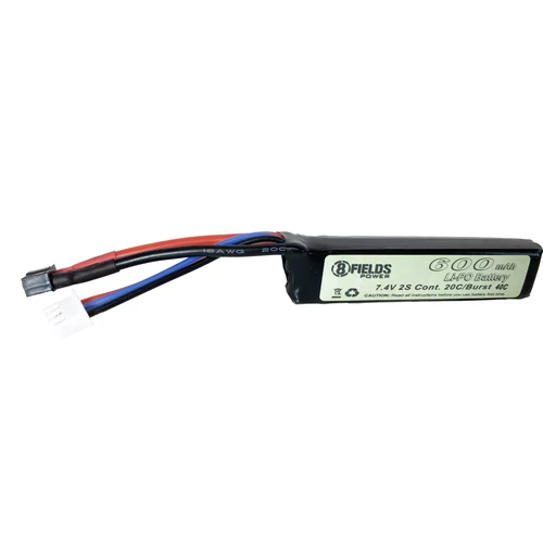 8Fields akkumulátor, LiPo, 600 mAh, 7.4V, 20C AEP