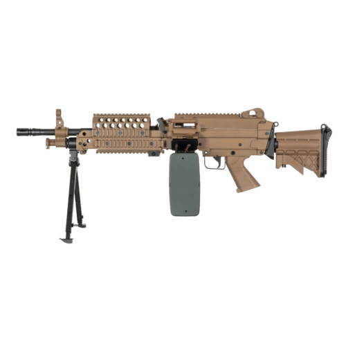 Specna Arms M249 Para elektromos könnyű géppuska, tan