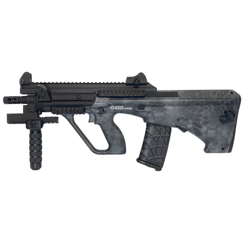 Steyr AUG A3 XS Commando elektromos airsoft rohampuska, Kryptek typhoon