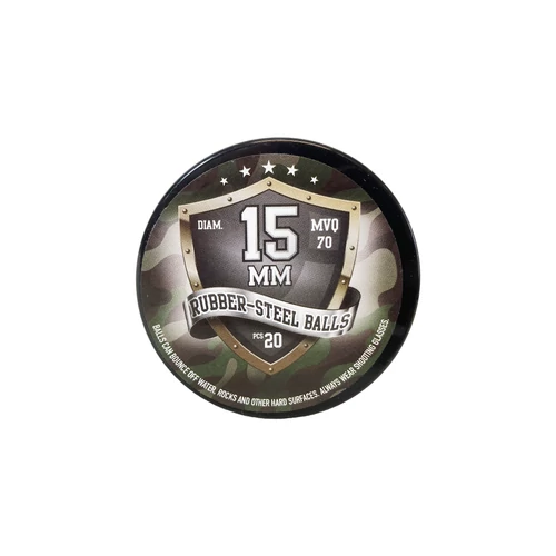 RSB 15mm gumilövedék fémporral, 20 db/doboz