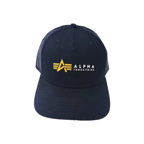 Alpha Industries Alpha Label Trucker Cap kamionos sapka, fekete