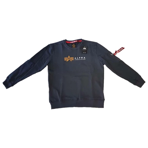 Alpha Industries Alpha Label Sweater pulóver, greyblack, M