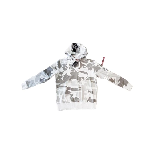 Alpha Industries Back Print Hoody Camo kapucnis pulóver, white camo, L