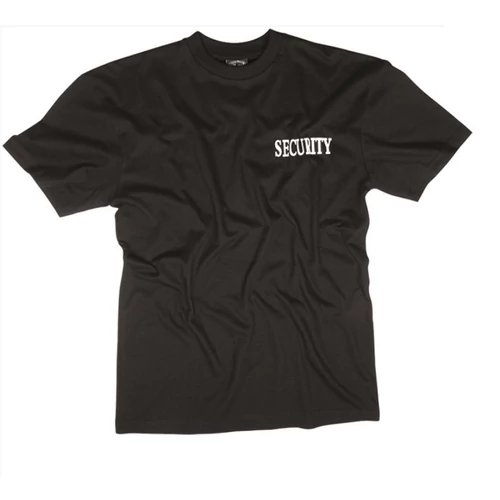 Miltec póló, fekete, SECURITY, M