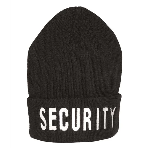 Miltec kötött sapka, fekete, SECURITY