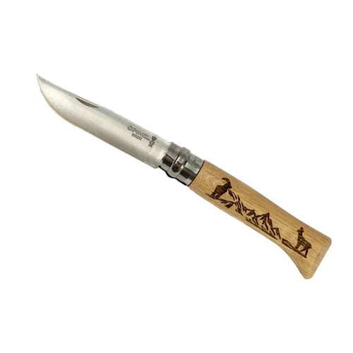 Opinel no.8 kés, inox, kecske minta