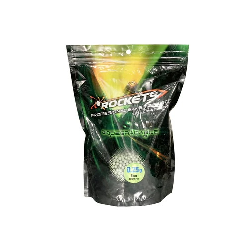 Gunfire Rockets precíziós BIO BB, 0.25g, Sötétzöld 1kg. 