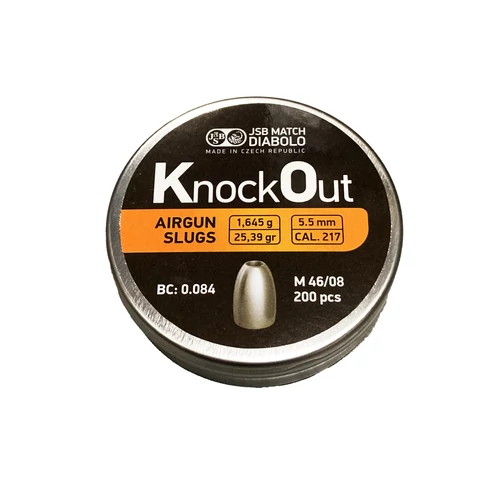 JSB KO Slug Cal .217 lövedék, 5,51 mm