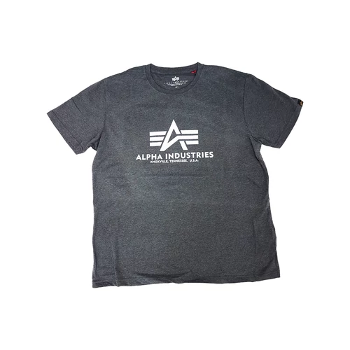Alpha Industries Basic T póló, Charcoal heather-white, M