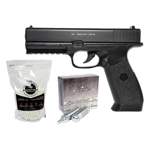 Borner G17 - NBB airsoft fegyvercsomag 10xCO2 + 1 kg. BB