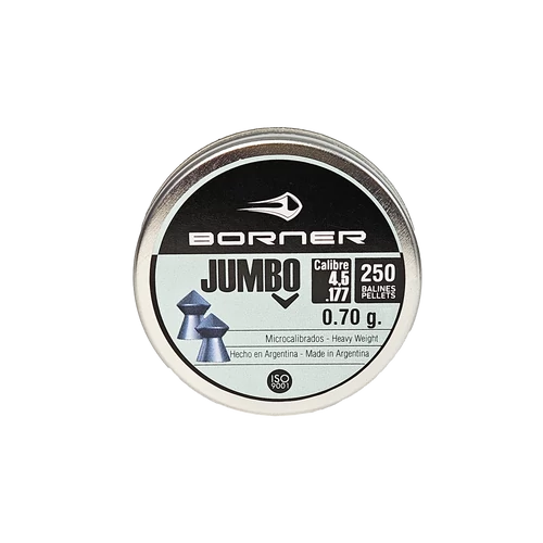 Borner Jumbo lövedék, 0,65g, 4.5 mm, 250 db.