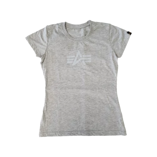Alpha Industries Logo T Wmn póló, szálkás szürke, S