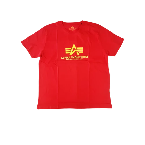 Alpha Industries Basic T póló, Speed Red, XXXL