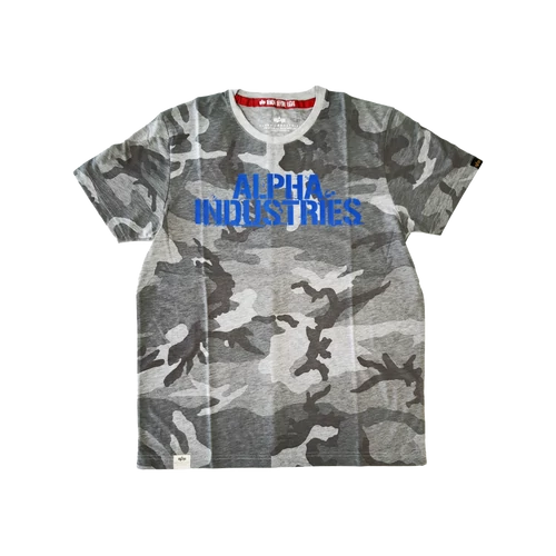 Alpha Industries Blurred T camouflage póló, szürke terep, M