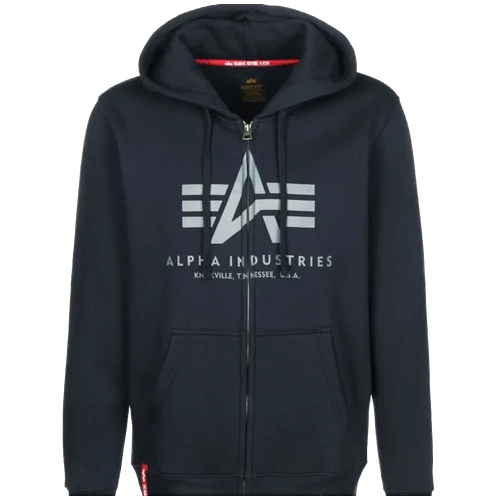 Alpha Industries Basic Zip Hoody SL kapucnis pulóver, rep.blue, 2XL