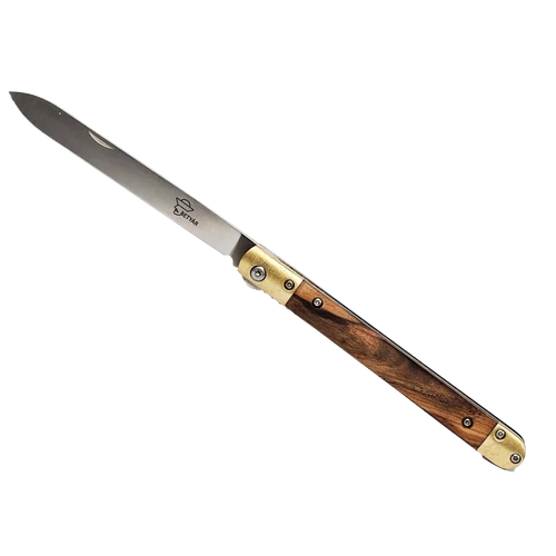 Betyár bicska, szalonnázó, barna fa markolat (OLEG)