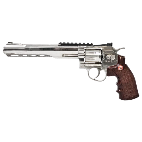 Ruger Superhawk airsoft revolver, 8"-os csővel, nikkel