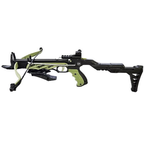 ALLIGATOR II, nyílpisztoly 80lb, felhúzómechanizmussal, tussal, zöld
