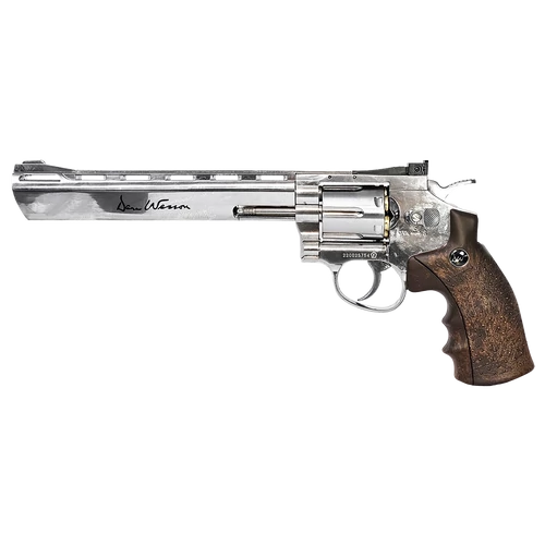 Dan Wesson 8" revolver, nikkel (BB)