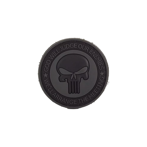 God will judge our enemies, fekete felvarró