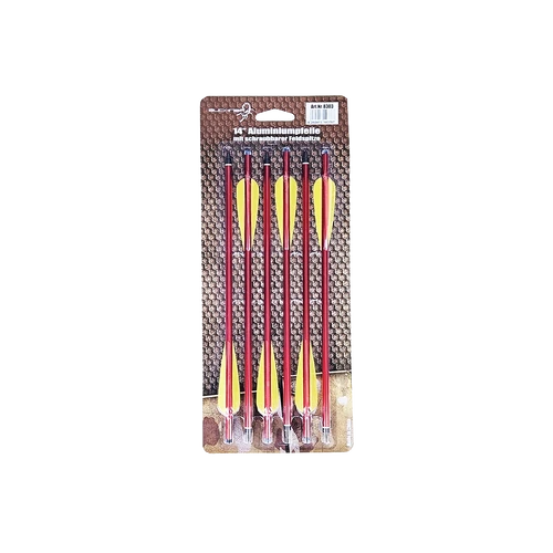 Alumínium nyílvessző 14' piros - 6 db. 